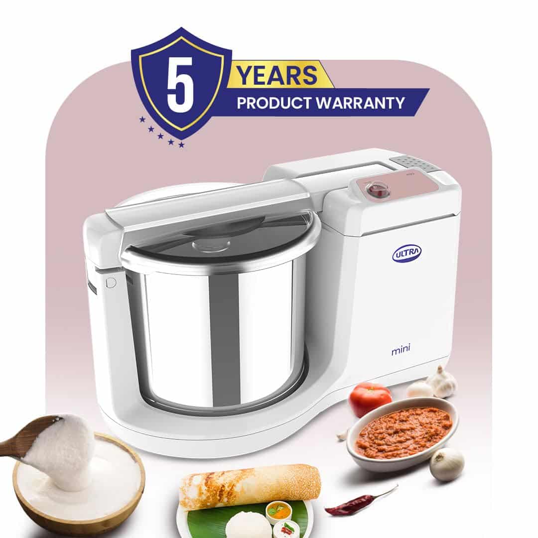 ultra mini table top wet grinder 1.25 litre white