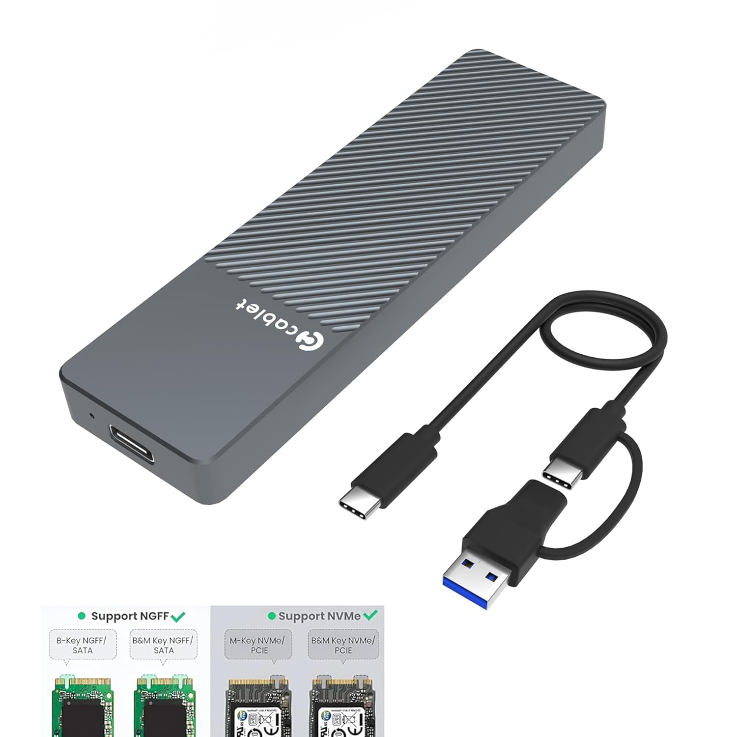 cablet m2 nvme ssd enclosure usb 3.1 gen2