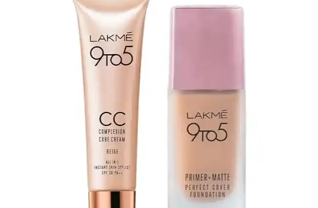 lakme 9 to 5 foundation combo primer matte cc cream