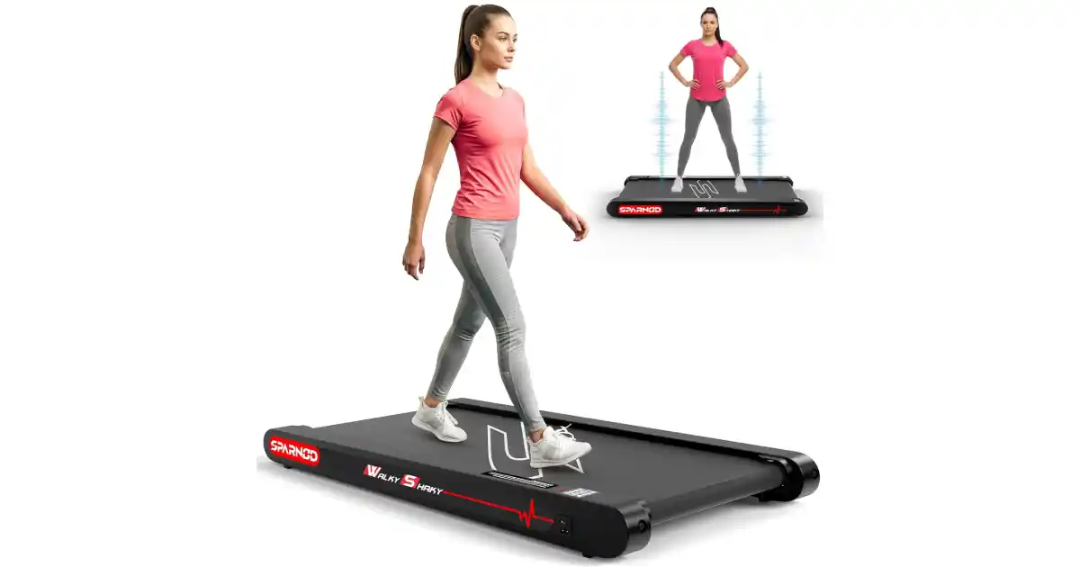 Sparnod Fitness WalkyShaky Treadmill with Vibration Massage
