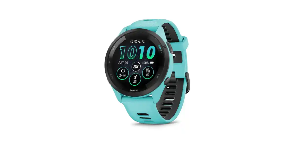 Garmin Forerunner 265 GPS Sports Watch Front Display View