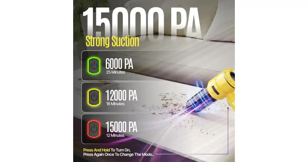 Real-world Suction Demo: 15,000PA Performance in Action